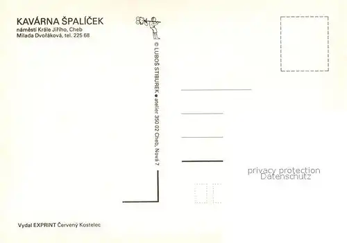 AK / Ansichtskarte Cheb_Eger Kavarna Spalicek 