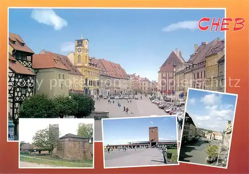 AK / Ansichtskarte Cheb_Eger Stred mesta se starobylym Spalickem a hradem 
