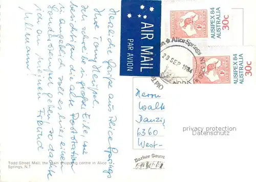 AK / Ansichtskarte Alice_Springs Todd Street Mall the Main Shopping Centre Alice Springs