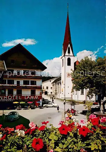 AK / Ansichtskarte Seefeld_Tirol Hotel Lamm und Kirche Seefeld Tirol