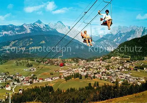 AK / Ansichtskarte Seefeld_Tirol Gschwandkopflift Panorama Wetterstein und Karwendel Seefeld Tirol