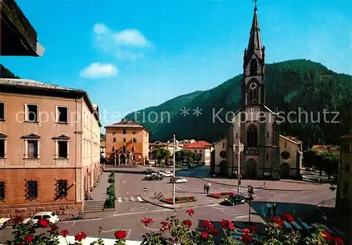 AK / Ansichtskarte Predazzo Piazza del Comune Chiesa SS. Filippo e Giacomo Predazzo