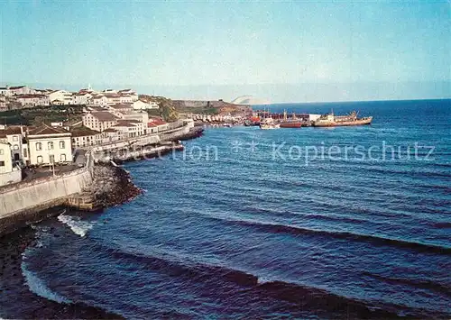 AK / Ansichtskarte Ilha_Terceira_Acores Angra do Heroismo Estrada Marginal Porto de Pipas 