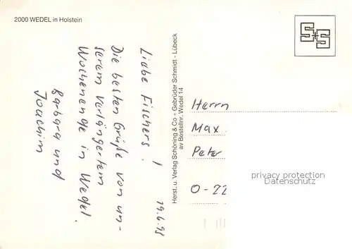 AK / Ansichtskarte Wedel_Pinneberg Roland Statue Gebaeude Rathaus Wedel Pinneberg