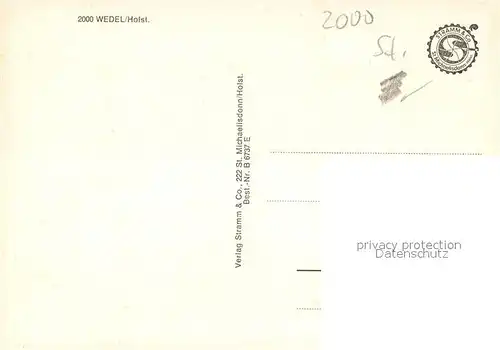 AK / Ansichtskarte Wedel_Pinneberg Roland Statue Rathaus Wohnsiedlung Hochhaeuser Wedel Pinneberg