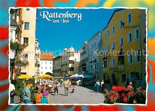 AK / Ansichtskarte Rattenberg_Inn Altstadt Strassencafes Ladengeschaefte Gaststaette Rattenberg Inn