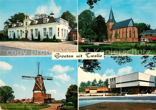 AK / Ansichtskarte Twello Gemeentehuis Kerk Molen Raiffeisenbank Twello