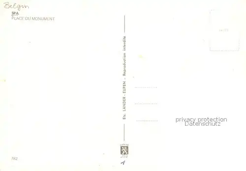 AK / Ansichtskarte Spa_Liege Place du Monument Spa_Liege