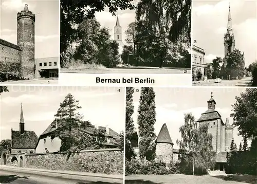 AK / Ansichtskarte Bernau_Berlin Steintor Stadtpark Kirche Hospital Stadtmauer Bernau Berlin