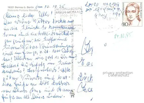 AK / Ansichtskarte Bernau_Berlin Ristorante Fontana Wandlitz Bernau Berlin