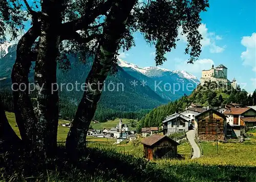 AK / Ansichtskarte Tarasp Schloss Tarasp mit Sparsels und Fontana Alpen Tarasp