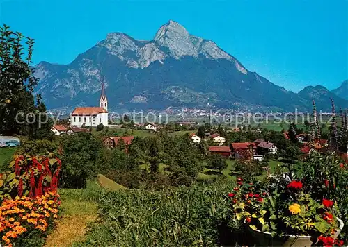 AK / Ansichtskarte Wangs Panorama Blick gegen Sargans mit Gonzen Appenzeller Alpen Wangs