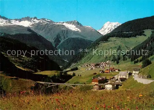 AK / Ansichtskarte Platta und Curaglia mit Piz Toedi Val Medel Lukmanierpass Alpen Platta