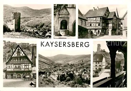 AK / Ansichtskarte Kaysersberg_Haut_Rhin Ruine Brunnen Fachwerkhaeuser Panorama Kaysersberg_Haut_Rhin