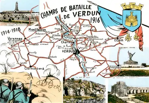 AK / Ansichtskarte Verdun_Meuse Champs de Bataille de Verdun Verdun Meuse
