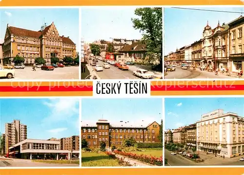 AK / Ansichtskarte Cesky_Tesin Mestsky narodni vybor Hranici prechod do PLR Revolucni trida Nova vystavba Nemocnice Hotel Piast Cesky Tesin