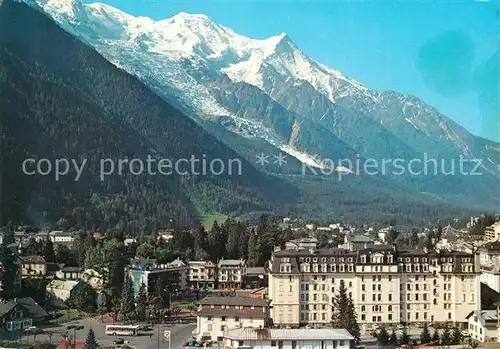 AK / Ansichtskarte Chamonix Vue panoramique et Mont Blanc vu du Tour du Ces Chamonix