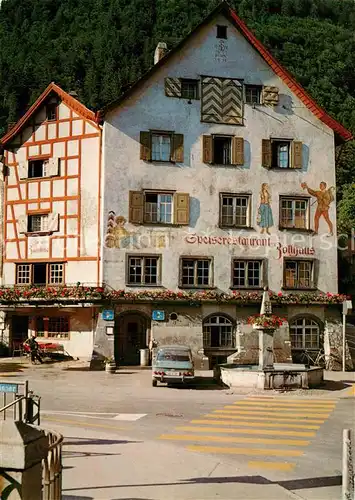 AK / Ansichtskarte Chur_GR Altes Zollhaus erbaut 1601 Historiches Gebaeude Brunnen Chur_GR