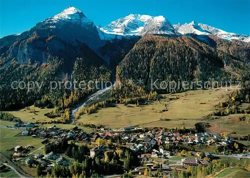 AK / Ansichtskarte Berguen_Bravuogn_GR Panorama Albulatal mit Piz Ela Albula Alpen Fliegeraufnahme Berguen_Bravuogn_GR