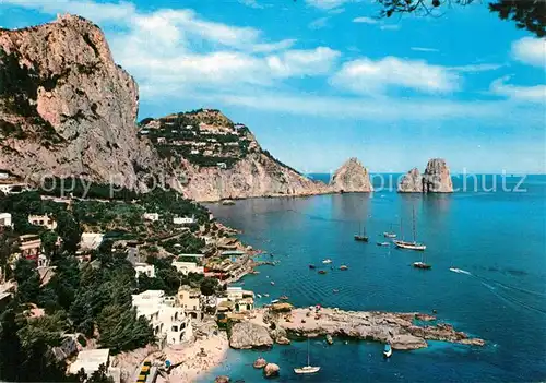 AK / Ansichtskarte Capri Marina piccola e Faraglioni Capri