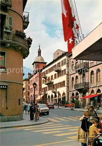 AK / Ansichtskarte Sion_VS Rue du Grand Pont Hotel de Ville Sion_VS