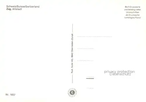AK / Ansichtskarte Zug_ZG Altstadt Zug_ZG