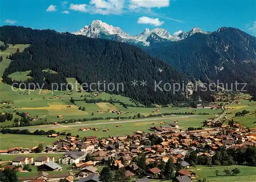 AK / Ansichtskarte Zweisimmen Panroama Blick gegen Spillgerten Berner Alpen Zweisimmen