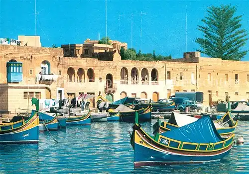 AK / Ansichtskarte Marsaxlokk Fishing Village harbour fishing boats Marsaxlokk