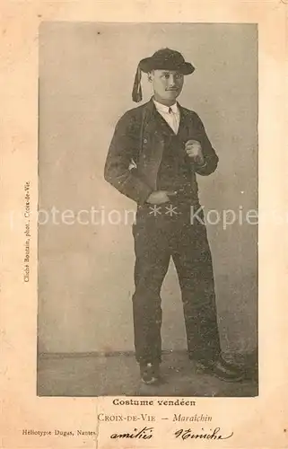 AK / Ansichtskarte Croix_de_Vie_Vendee Costume vendeen Maraichin Croix_de_Vie_Vendee
