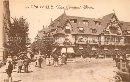 AK / Ansichtskarte Deauville Rue Gontaud Biron Deauville
