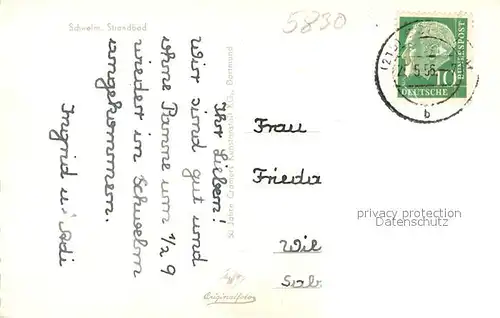 AK / Ansichtskarte Schwelm Freibad Schwelm