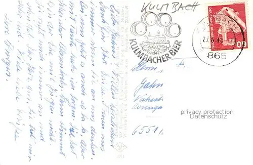 AK / Ansichtskarte Kulmbach Fliegeraufnahme Bier Kulmbach