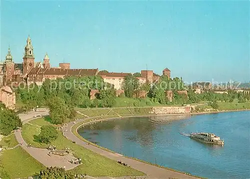 AK / Ansichtskarte Krakow_Krakau Wawel od strony Wisly Krakow Krakau