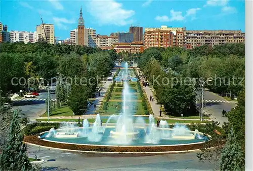 AK / Ansichtskarte Zaragoza_Saragossa_Espana Parque del General Primo de Rivera Fuentes  