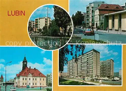 AK / Ansichtskarte Lubin_Lueben Stadtansichten Wohnsiedlung Hochhaeuser Lubin Lueben