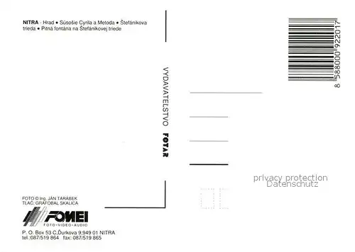 AK / Ansichtskarte Nitra Hrad Susosie Cyrila a Metoda Stefanikova trieda Pitna fontana na Stefanikovej triede Nitra