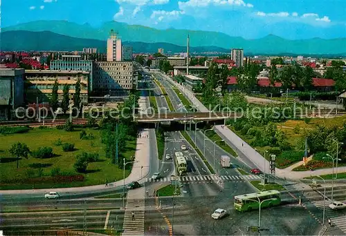 AK / Ansichtskarte Ljubljana_Laibach Stadtpanorama mit Stadtautobahn 