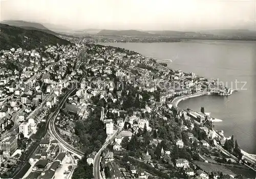 Neuchatel_NE et Lac vue aerienne Neuchatel NE