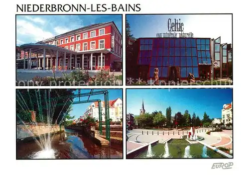 AK / Ansichtskarte Niederbronn les Bains Celtic Bad Park Wasserspiele Kanal Niederbronn les Bains