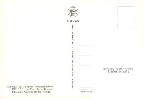 AK / Ansichtskarte Ferrai Pont de la Douane Custom House Bridge 