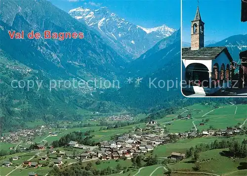 AK / Ansichtskarte Bruson Panorama Val de Bagnes Kapelle Alpen Bruson