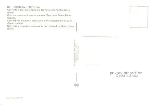 AK / Ansichtskarte Coimbra Convento e procissao nocturna das Festas da Rainha Santa Isabel Coimbra