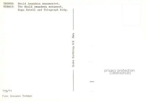 AK / Ansichtskarte Tromsoe Roald Amundsen Monument Tromsoe