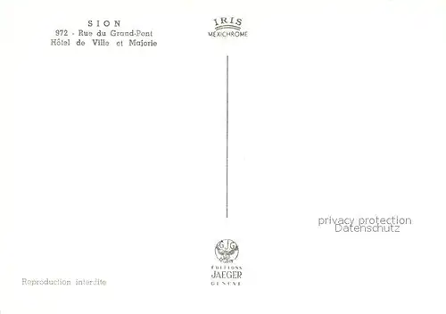 AK / Ansichtskarte Sion_VS Rue du Grand Pont Hotel de Ville et Majorie Sion_VS