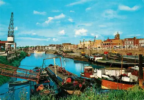 AK / Ansichtskarte Venlo Hafen Frachtkahn Fischkutter Venlo