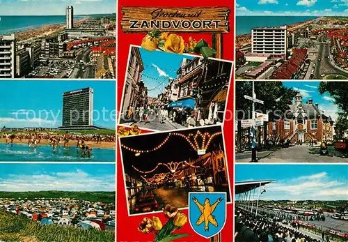 AK / Ansichtskarte Zandvoort_Holland Panorama Strand Hotel Campingplatz Innenstadt Zandvoort_Holland