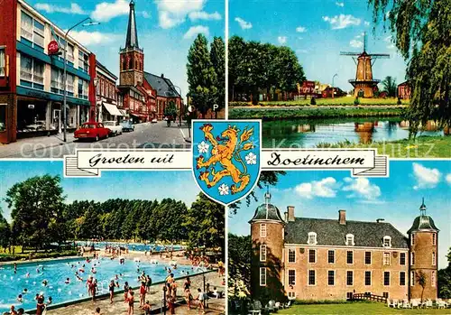 AK / Ansichtskarte Doetinchem Innenstadt Kirche Windmuehle Schloss Freibad Doetinchem