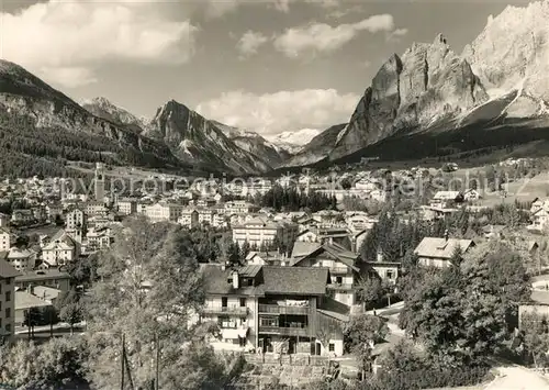 AK / Ansichtskarte Cortina_d_Ampezzo Panorama Col Rosa Punta Fiames Dolomiten Cortina_d_Ampezzo