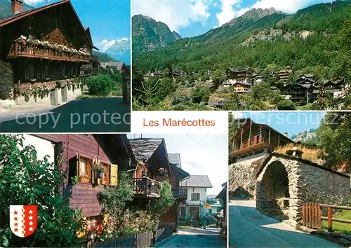AK / Ansichtskarte Les_Marecottes Vieilles maison du village Vallee du Trient Les_Marecottes