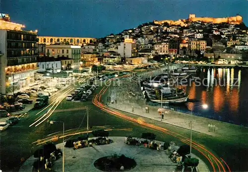 AK / Ansichtskarte Cavala_Kavala Le Quai la nuit Cavala_Kavala